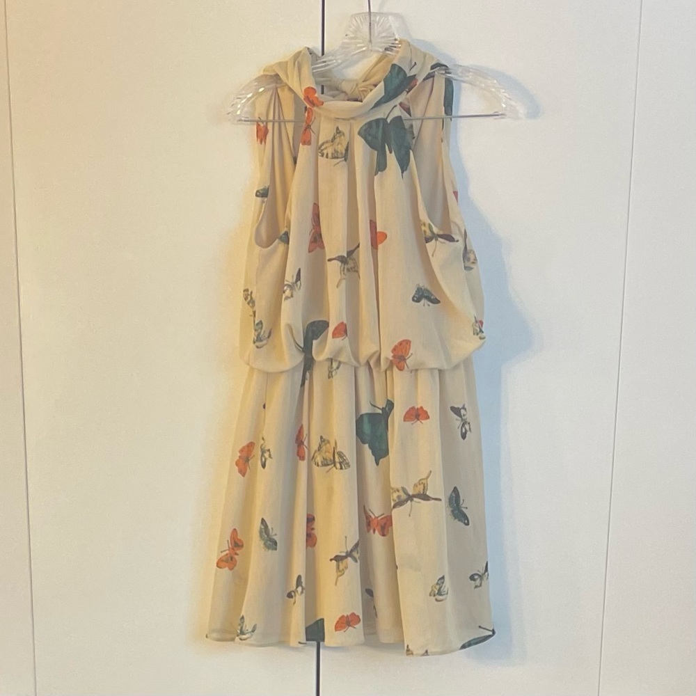 ASOS Butterfly Halter Mini Dress